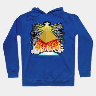 Inter dimensional ufo and pyramid Hoodie